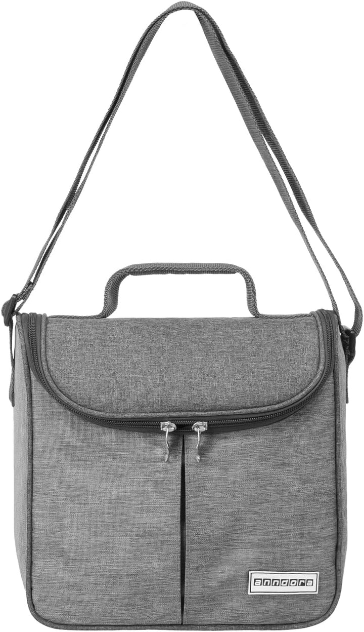 anndora Kühltasche hellgrau - Modellwahl 04 Liter - hellgrau meliert, 04 Liter - hellgrau meliert
