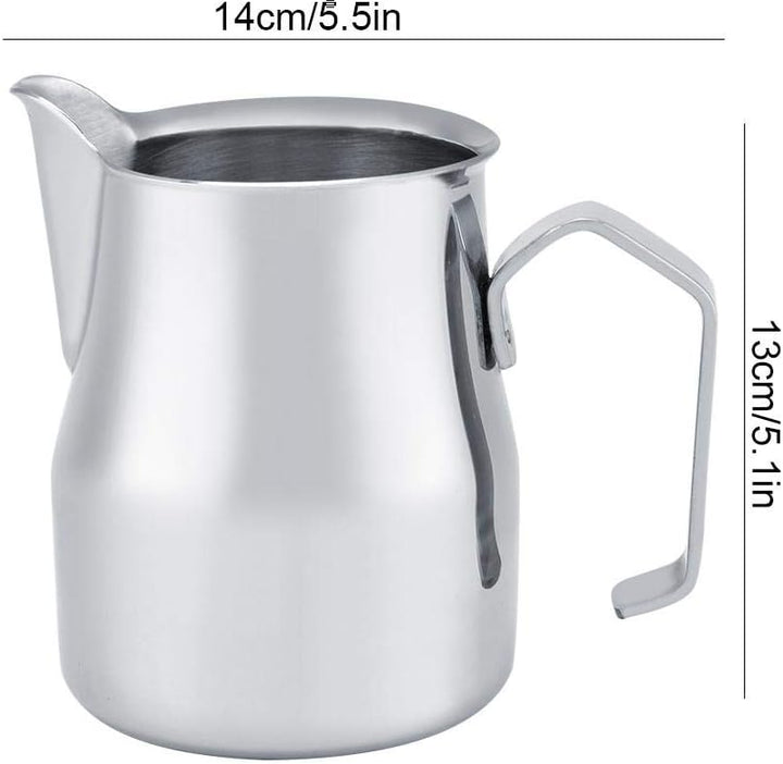 Edelstahl-Kaffeekanne Milchaufschäumungstopf Espresso Latte Art Style Pitcher für den Kaffeezubehör