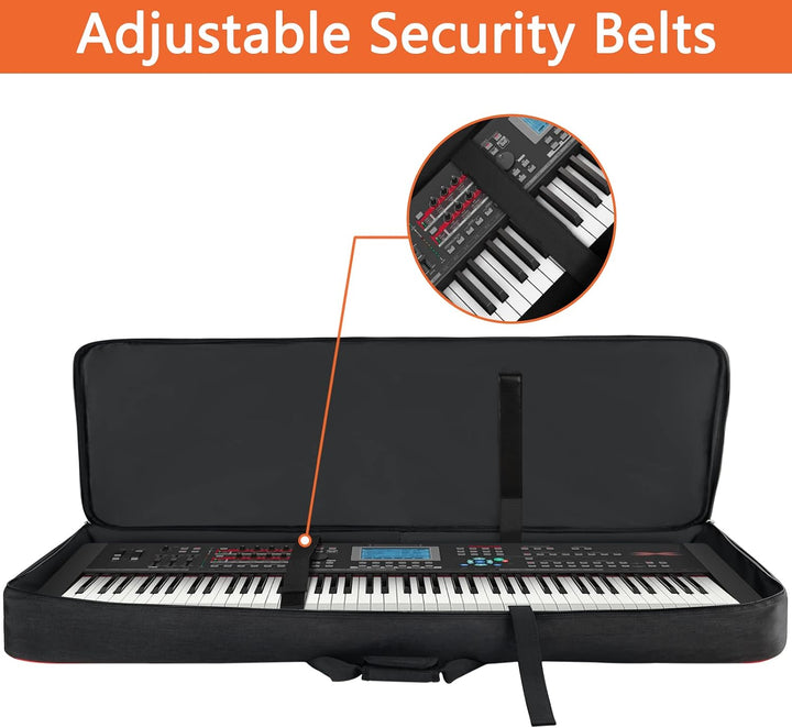 88 Tasten Keyboard Hülle weich (Innen: 135.9x35.1x17.3 cm), gepolsterte Klavierhülle mit Griffen und