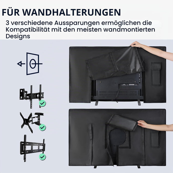 kwmobile 43" TV Outdoor TV Abdeckung - Fernseher Hülle Bildschirmschutz - Schutzhülle wetterfest - S