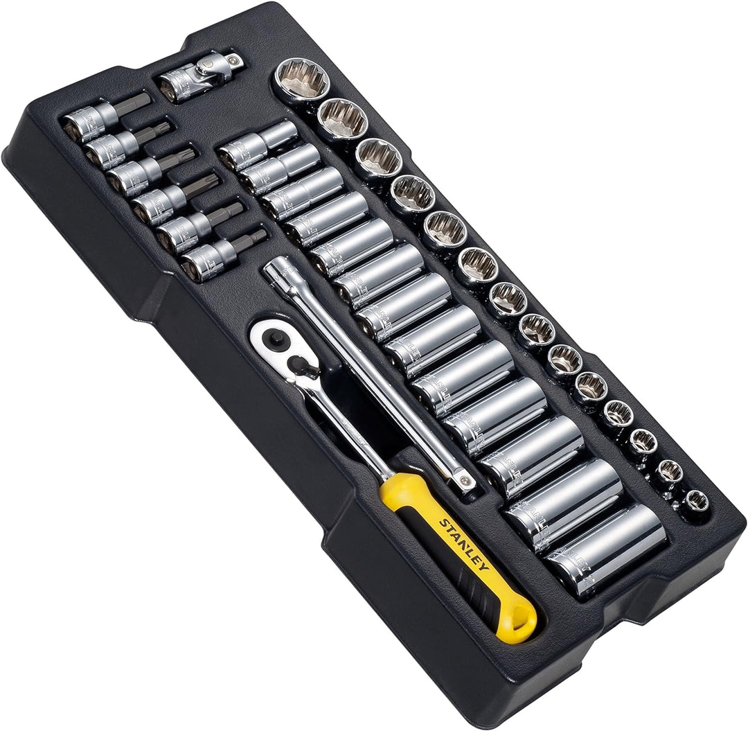 Stanley Transmodul System (Modul 3/8 Zoll, 6-Kant Steckschlüssel und Zubehör-Set, mit Maxi-Drive Pro
