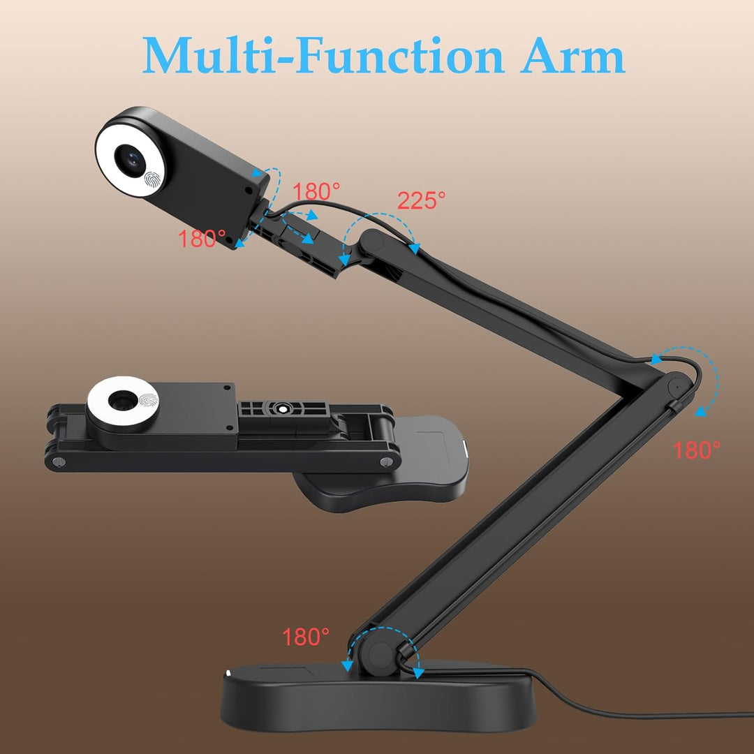 8MP Dokumentenkamera, Doc-Kamera, USB-Webcam für Lehrer und Klassenzimmer, für A3 A4 Grösse, Eingeba