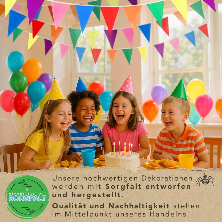 Premium Wiederverwendbare Wimpelkette Outdoor Wetterfest - wasserdichte Stoff Girlande Outdoor Banne