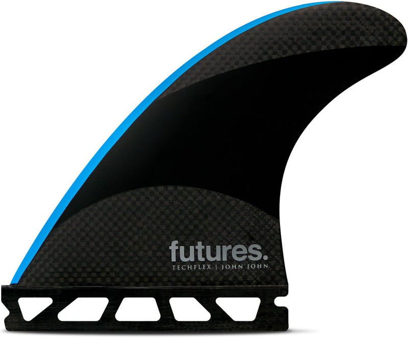 Futures John John Florence 2 Techflex Thruster Fin Small Black/Neon Blue