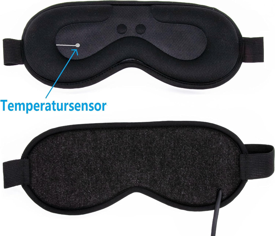 THERMRUP Beheizbare Augenmaske mit genauer Temperatureinstellung 40 bis 50°C, Wohltuende Ferninfraro
