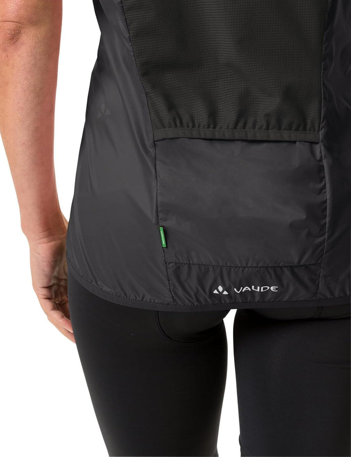VAUDE Women's Matera Air Vest - Atmungsaktive Damen-Windweste aus recycelten Materialien für das Rad