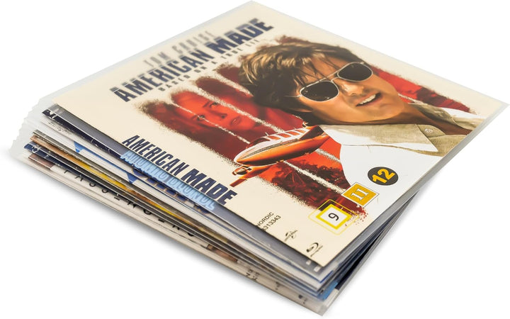 3L Blu-Ray Hüllen für Blu Ray Aufbewahrung – Hülle hat Platz für Cover inkl. praktischer Verschlussk
