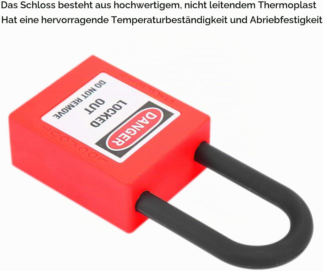 Watris Veiyi 5 Sätze 38mm Lockout Tagout, Vorhängeschloss Gleichschliessend, Vorhängeschloss Klein,
