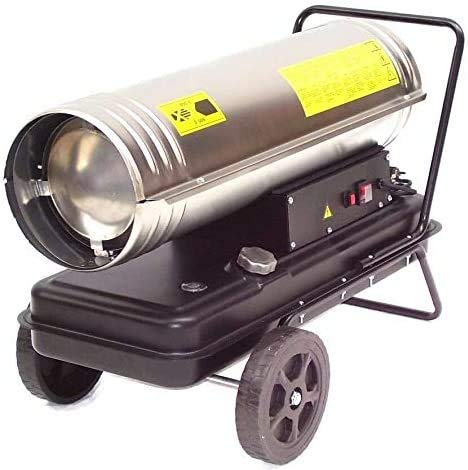 Edelstahl Heizkanone 55205 Bauheizer 30kW Diesel Heizung Ölheizgerät Bautrockner, Ölheizgebläse Über