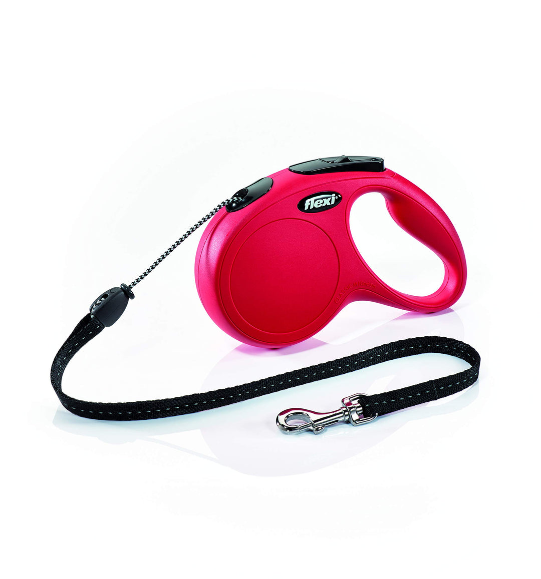 flexi Roll-Leine New Classic M-L Gurt 5 m rot für Hunde bis max. 50 kg, rot