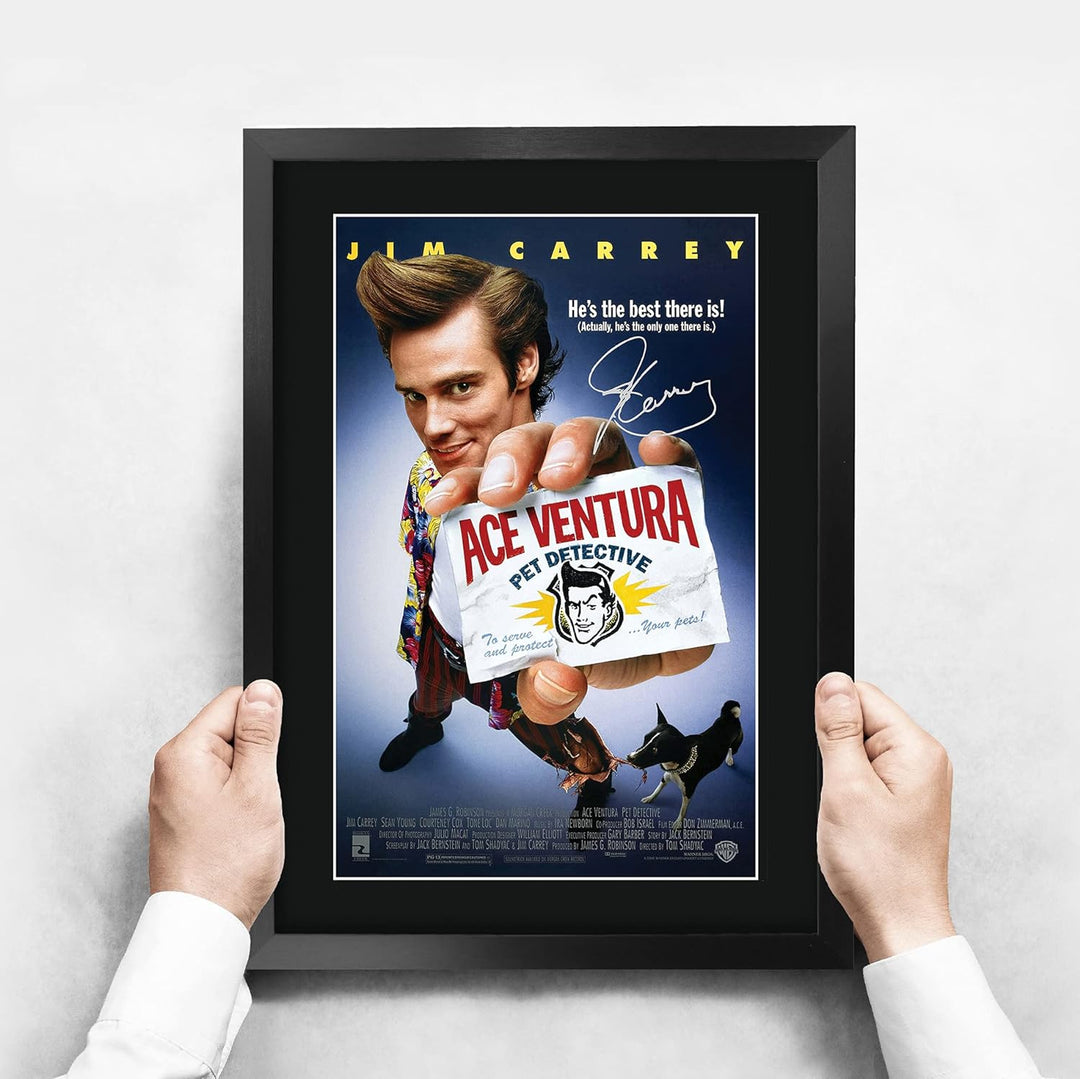HWC Trading Ace Ventura Pet Detective A3 Gerahmte Signiert Gedruckt Autogramme Bild Druck-Fotoanzeig