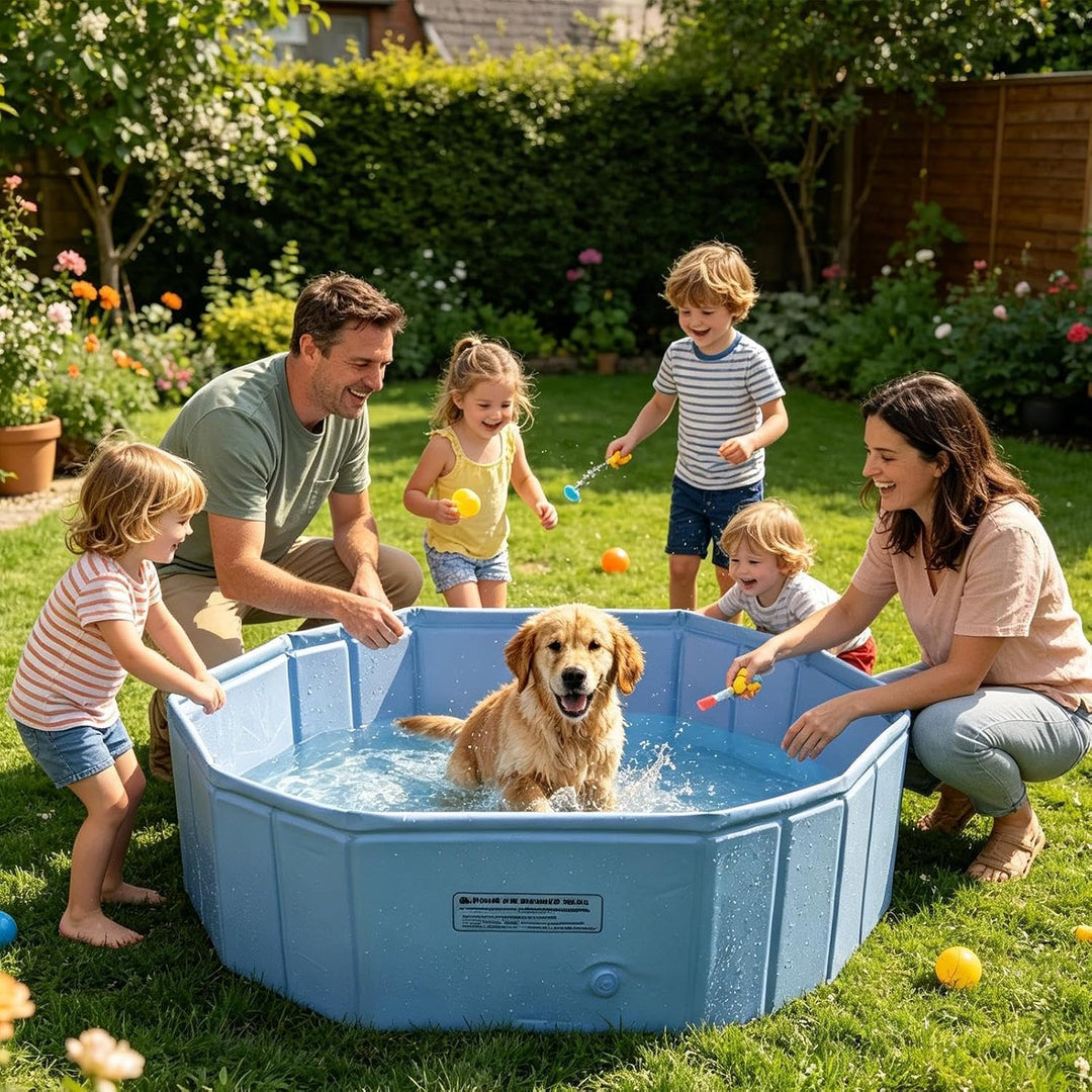 Hundepool - Faltbare Katzen Planschwanne Wasser Spielzeug - Tragbare Bade Wanne | für Kleine, Mittle
