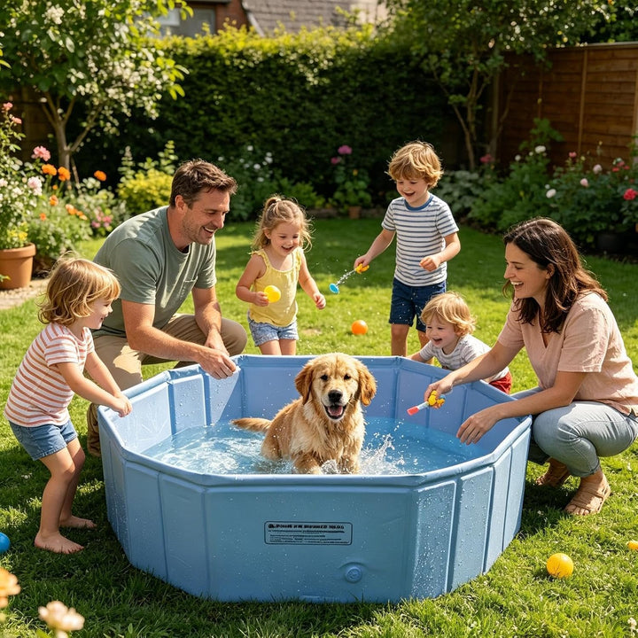 Hundepool - Faltbare Katzen Planschwanne Wasser Spielzeug - Tragbare Bade Wanne | für Kleine, Mittle