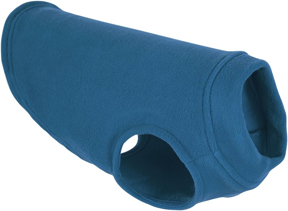 Gooby - Stretch Fleece Weste Pullover Fleece Weste Jacke Pullover für Hunde Stahlblau Grösse S stahl