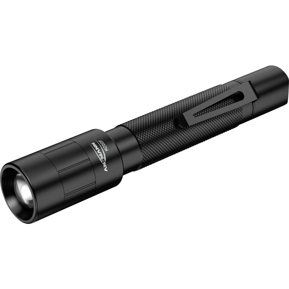 ANSMANN LED Taschenlampe M200F inkl. AA Batterien - Outdoor LED Arbeitsleuchte 240 Lumen &amp; 3 Funktio