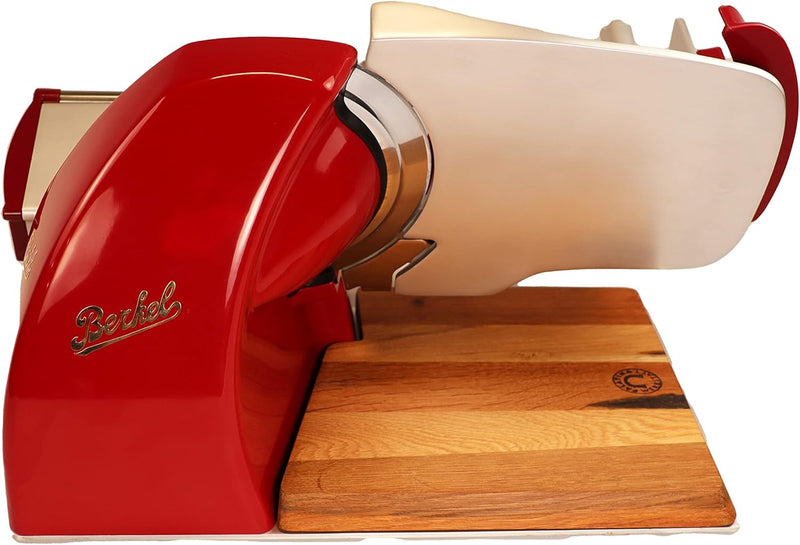 Berkel Aufschnittmaschine Home Line 200 Plus in rot - Küchenschneidemaschine inkl. Messerabnehmer un