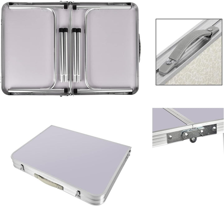 Klapptisch, tragbar, zusammenklappbar, Camping-Picknicktisch, extra starke Aluminium-Garder-Tische m
