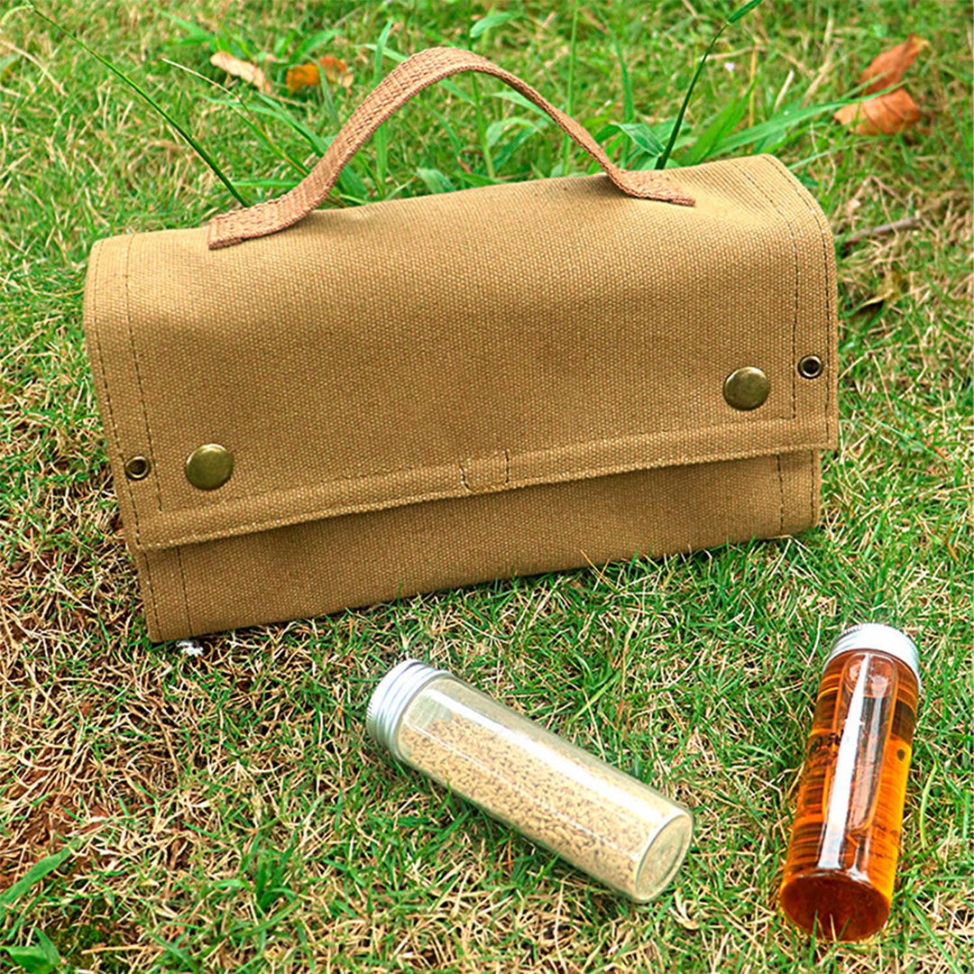 Tissting Gewürzgläser Set, 10 Pcs Gewürzstreuer Camping Outdoor Gewürztasche Camping Gewürze Set Tra
