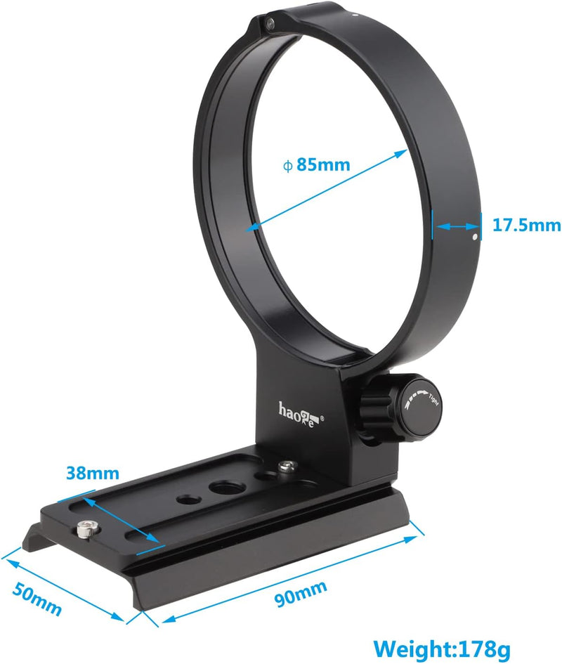 Haoge LMR-TL155 Stativhalterung für Tamron 150-500mm f/5-6.7 Di III VC VXD (A057) Objektivständer Ba