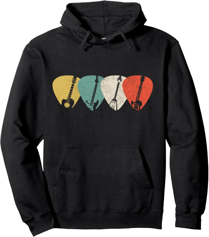 Gitarre Vintage Gitarrist Geschenk Pullover Hoodie