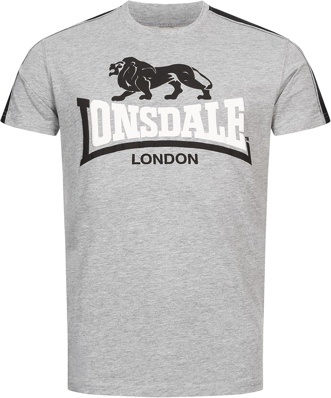 Lonsdale Herren T-Shirt Normale Passform ARDMAIR XXL Marl Grey/Black/White, XXL Marl Grey/Black/Whit