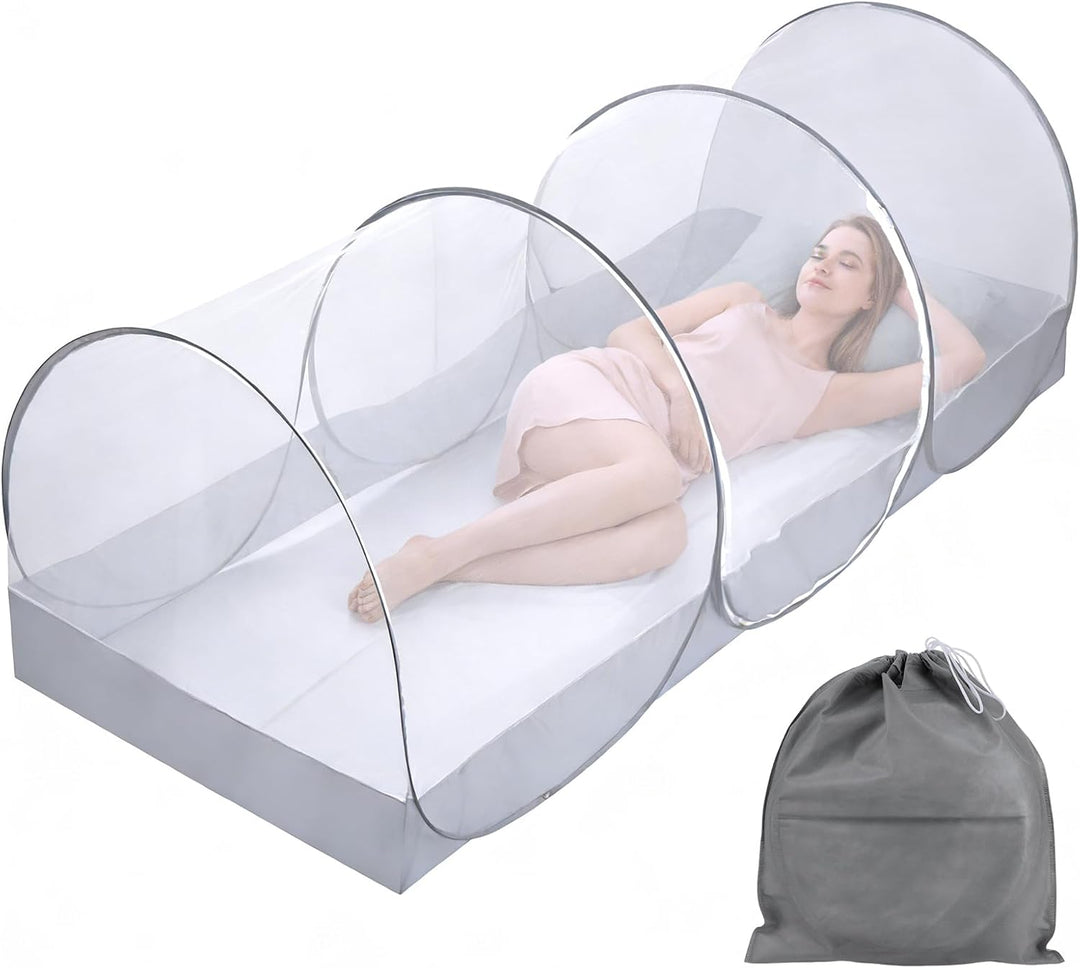 BigKing Reise Moskitonetz Bett, Moskitonetz Pop Up – Leichtes, Falbbares Mückennetz für Camping, Rei