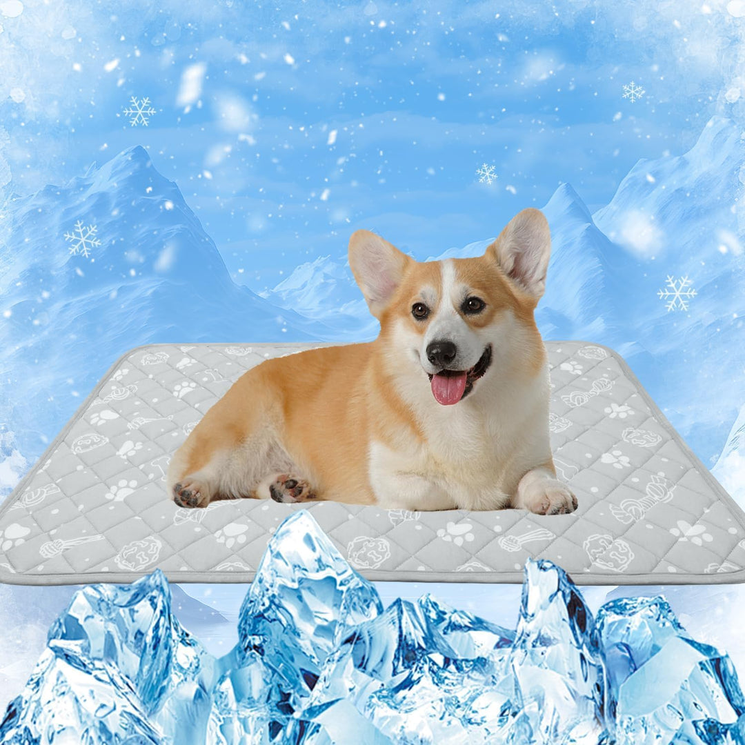 MH MYLUNE HOME Kühlmatte für Hunde Katze Thermochrome Hundekühlmatte Selbstkühlend rutschfest Wasser
