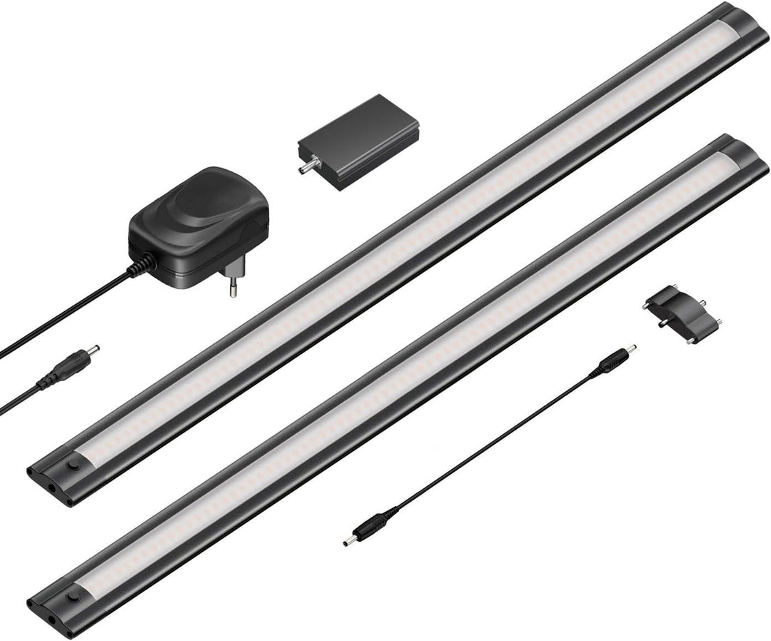 ledscom.de Smarte LED Unterbau-Leuchte SIRIS schwarz matt mit WLAN-Controller flach, Smart-Home, Ale