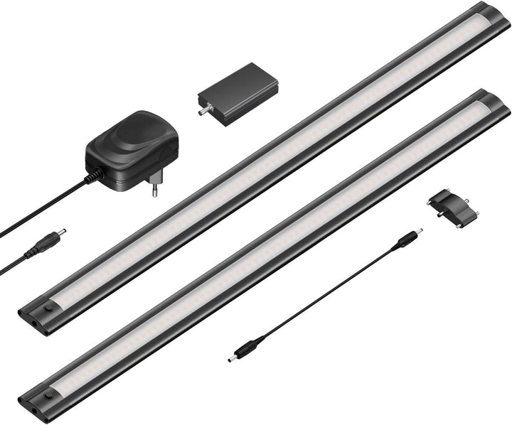 ledscom.de Smarte LED Unterbau-Leuchte SIRIS schwarz matt mit WLAN-Controller flach, Smart-Home, Ale