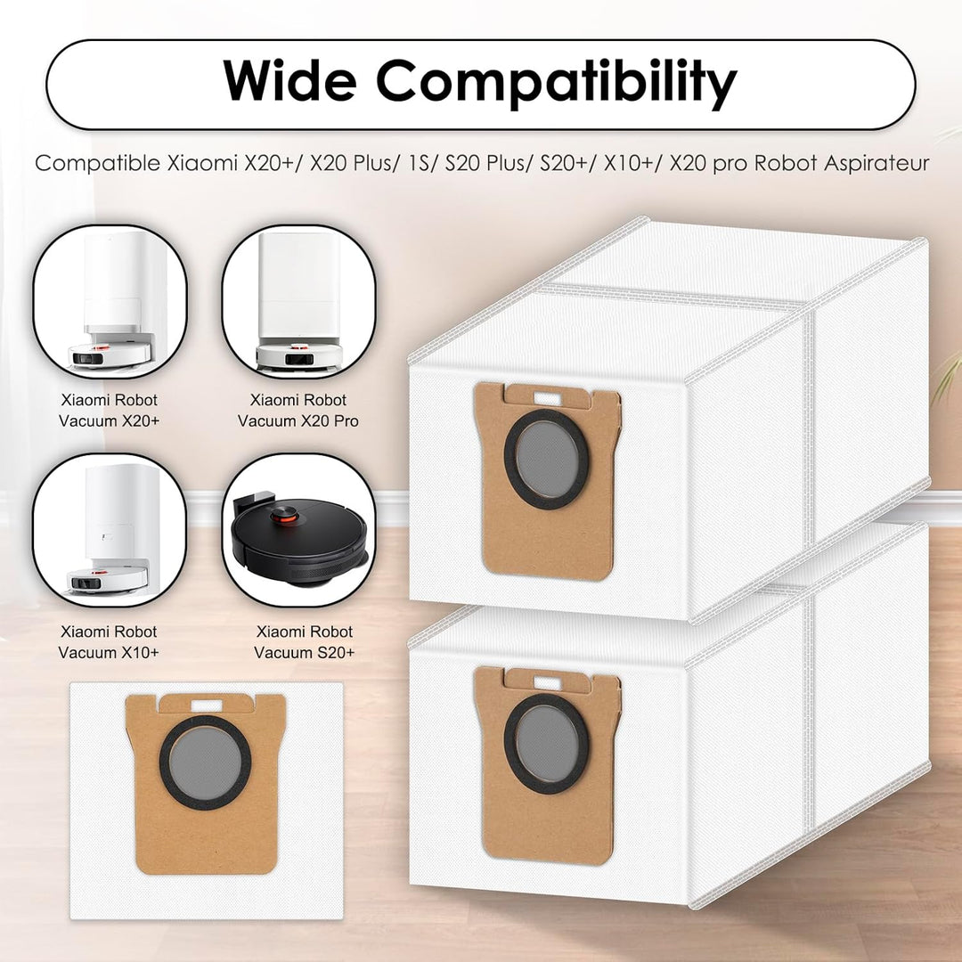 (10 Stück) X20+ Ersatz-Staubbeutel für Xiaomi X10+/ X20+/ X20 Pro/ X20 Max, Dreame X50 Ultra Complet