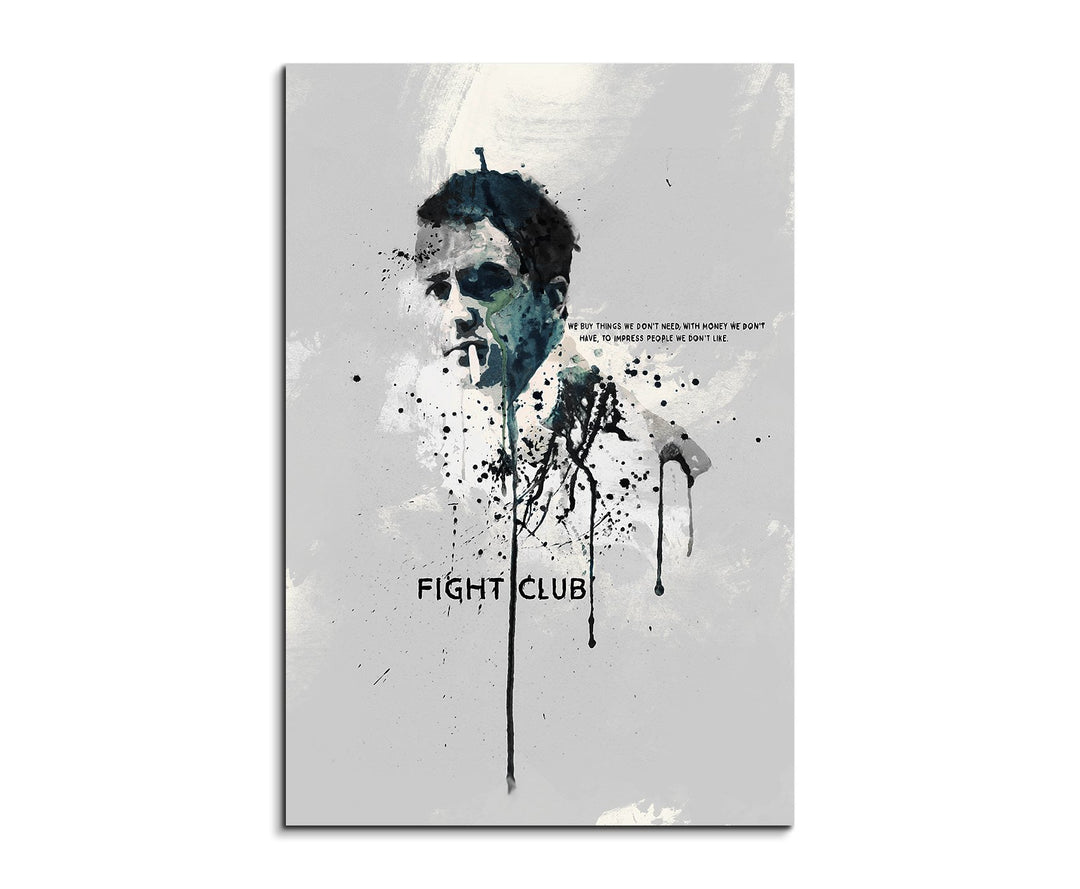 Paul Sinus Art Fight Club 90x 60cm Keilrahmenbild Kunstbild Aquarell Art Wandbild auf Leinwand ferti