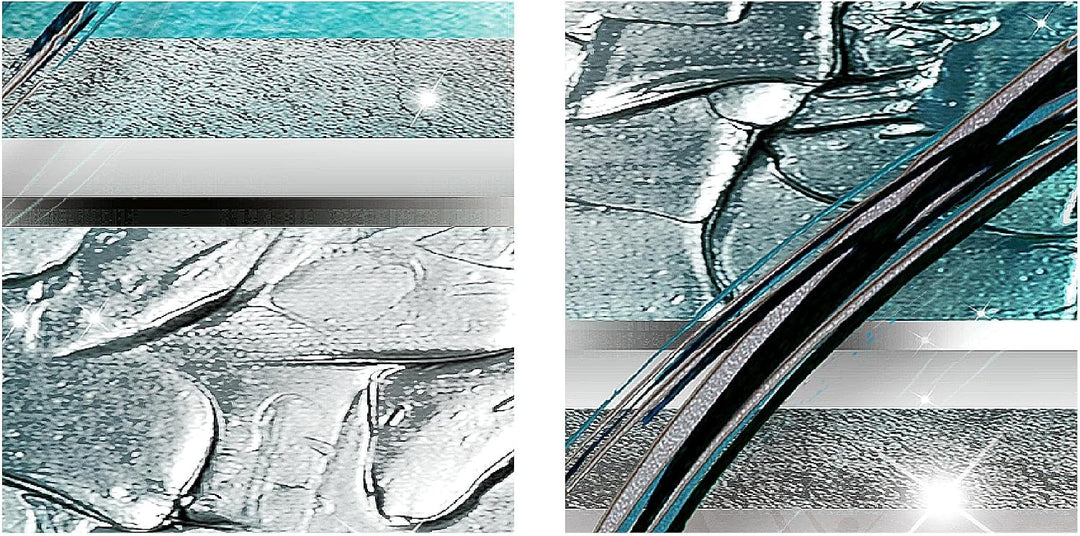 Runa Art Bild XXL 4 Teilig Abstrakt 200 x 100 cm Kunstdruck auf Vlies Leinwand Wanddeko Wohnzimmer S