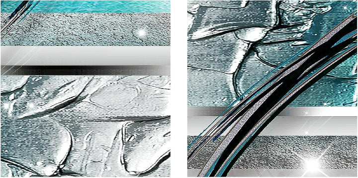 Runa Art Bild XXL 4 Teilig Abstrakt 200 x 100 cm Kunstdruck auf Vlies Leinwand Wanddeko Wohnzimmer S