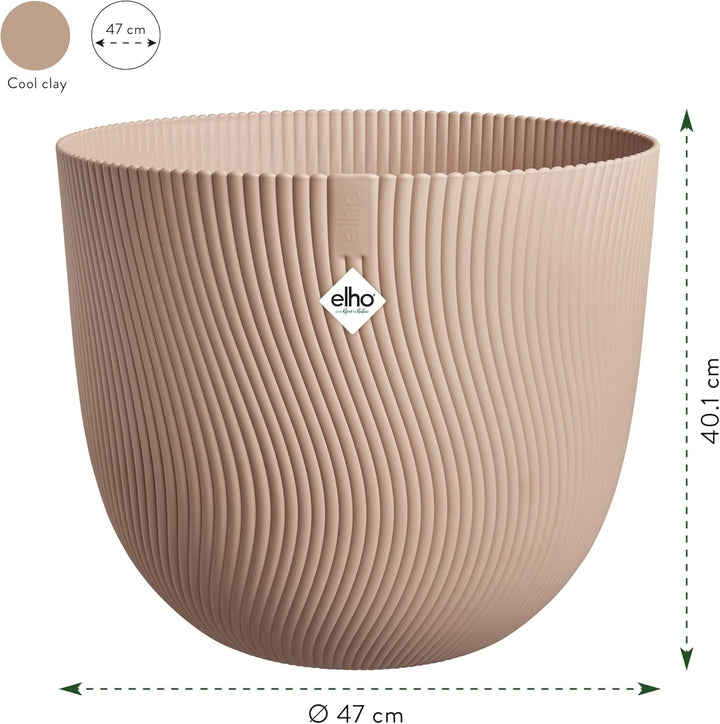 elho Sereh Rund 47 - Blumentopf für Innen und Aussen - 100% recyceltes Plastik - Ø 47.0 x H 40.1 cm