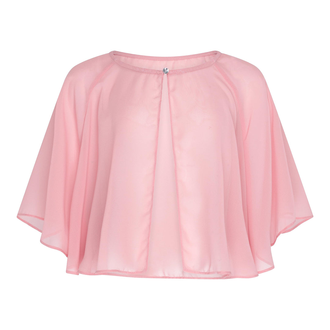 Bolerose weich Hochzeit Umhängetuch Abend Durchsichtiges Chiffon Überwurf Umhang Schultertuch Zartro