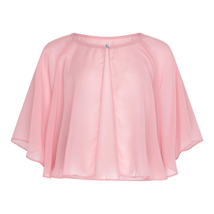Bolerose weich Hochzeit Umhängetuch Abend Durchsichtiges Chiffon Überwurf Umhang Schultertuch Zartro