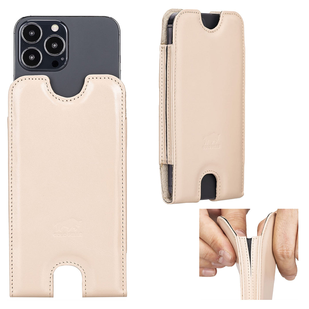 Solo Pelle Lederhülle für das iPhone 12/12 Pro / 13/13 Pro bis 6.1 Zoll Stanford Case Leder Hülle Le