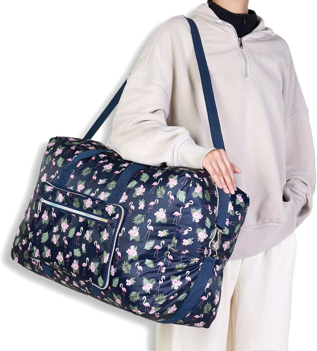 Arxus Grosse Faltbare Reisetasche Tragen Sie die Reisetasche am Wochenende über dem Gepäck mit Schul