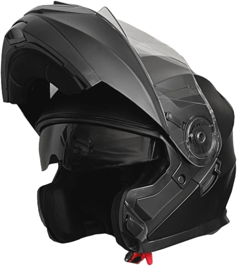 Klapphelm Integralhelm Helm Motorradhelm RALLOX 109 schwarz matt mit Sonnenvisier Grösse S M L XL St