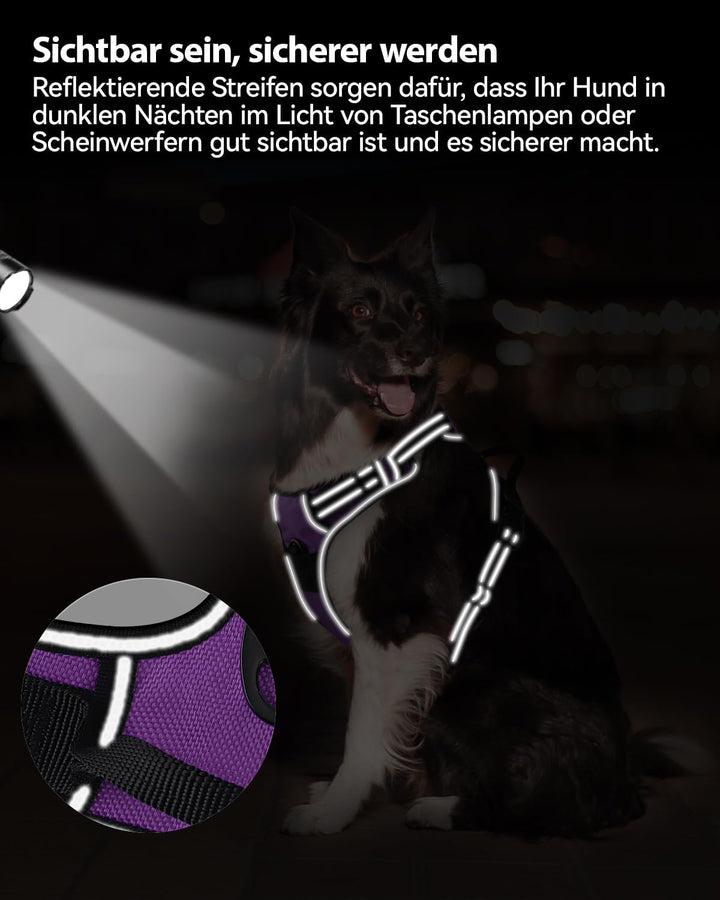 Joytale Hundegeschirr mittelgrosse Hunde, reflektierendes Geschirr Hund,luftdurchlässige Hundegeschi