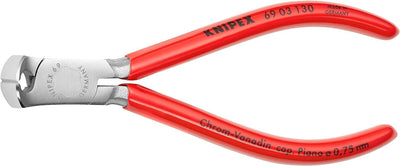 Knipex Vornschneider für Mechaniker verchromt, mit Kunststoff überzogen 130 mm 69 03 130, Verchromt