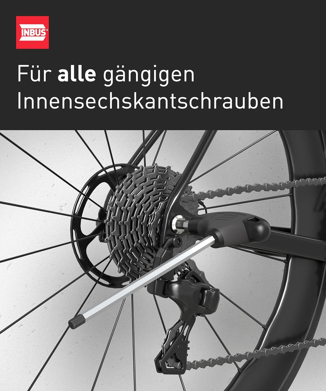 INBUS® 70129 T-Griff Schraubendreher Set 8tlg, 2–10mm, mit HybridTouch — Made in Germany 8× HX (2 –