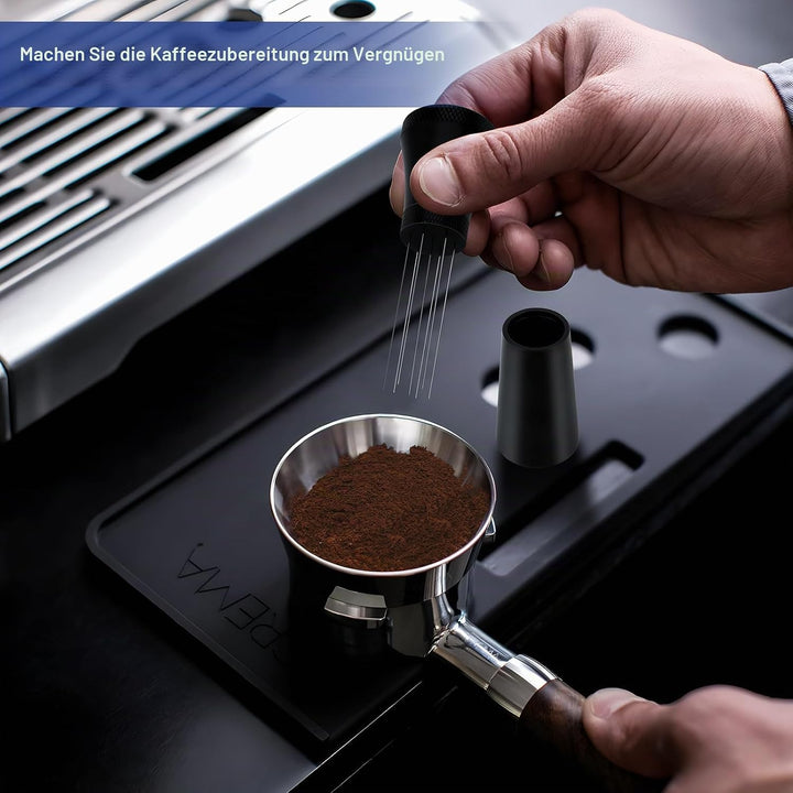 Wdt Tool, Kaffee Distributor, Aluminium Wdt Tool Espresso mit Ständer, für Espresso Barista-Werkzeug