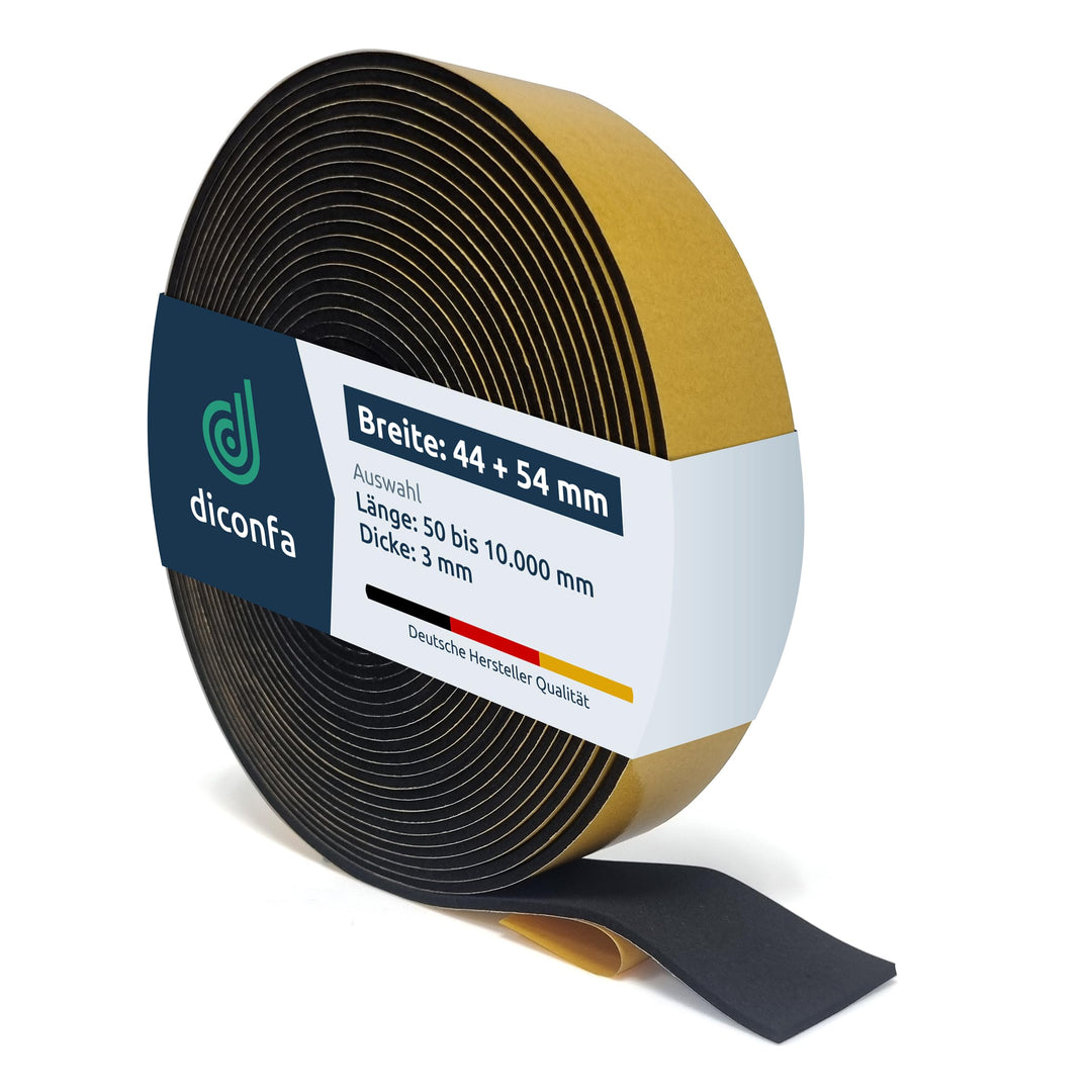 diconfa Dachfenster Dichtung schwarz kompatibel mit VELUX - WÄHLEN - Breite 44mm, 54mm - Länge 0,05m