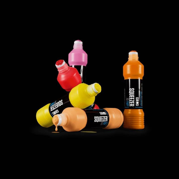 Grog Action Pack Death Black - Street Ink Refill 200ml + 25mm Empty Squeezer + Montana Pocket Marker