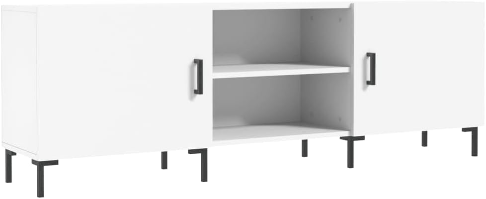 TV-Schrank, weiss, 150 x 30 x 50 cm, Holz, mehrschichtig, Eisen, TV-Schrank, TV-Konsole, Unterschran