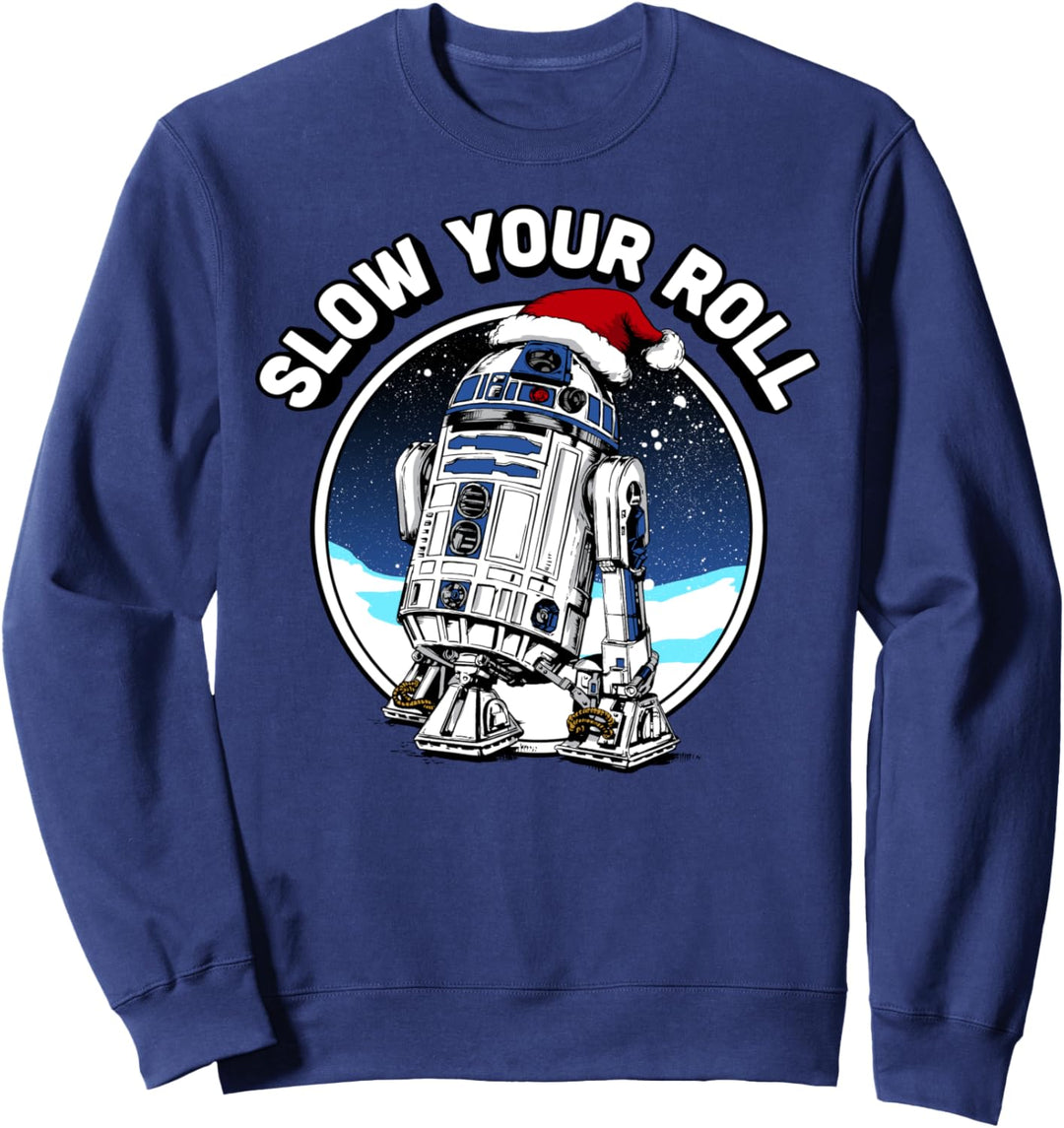 Star Wars R2-D2 Slow Your Roll Santa Hat Poster Sweatshirt