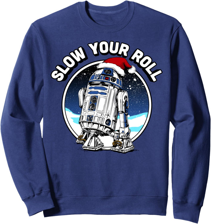 Star Wars R2-D2 Slow Your Roll Santa Hat Poster Sweatshirt