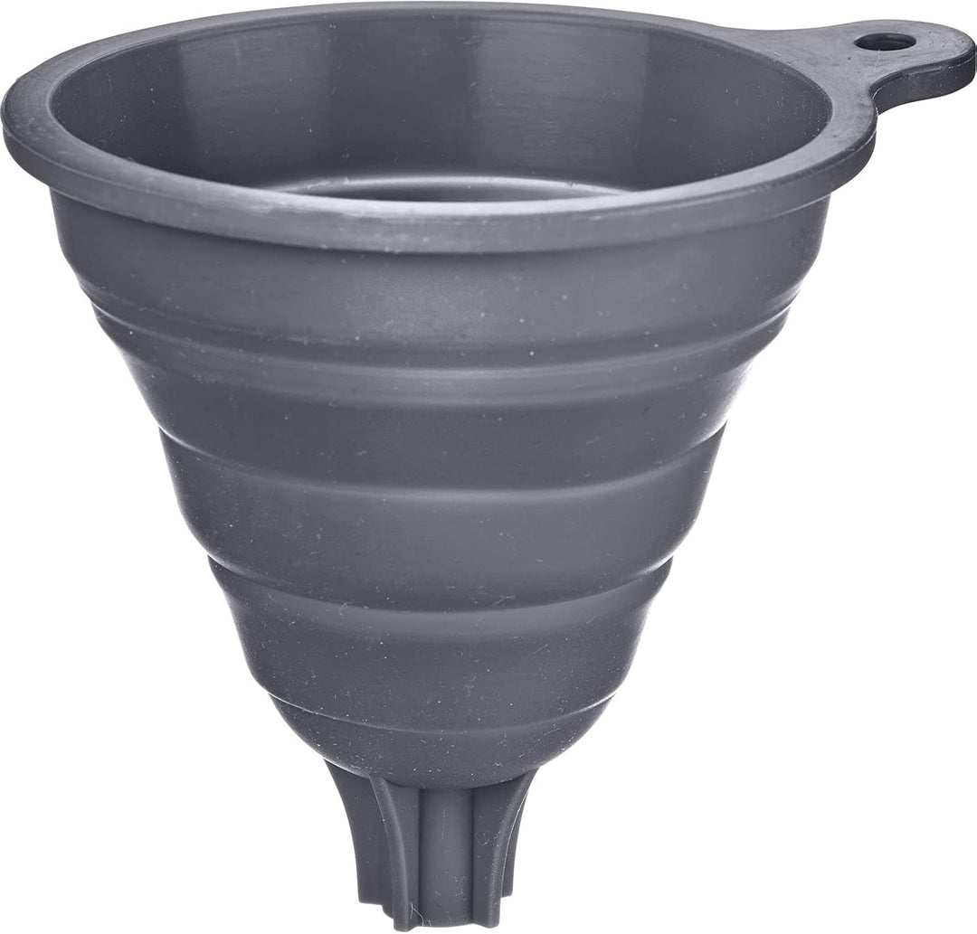 Westmark Trichter-Set, 2tlg., Ø 10 und 11 cm, Faltbar, Silikon, Grau/Rot, 21212270 Grau/Rot, Faltbar