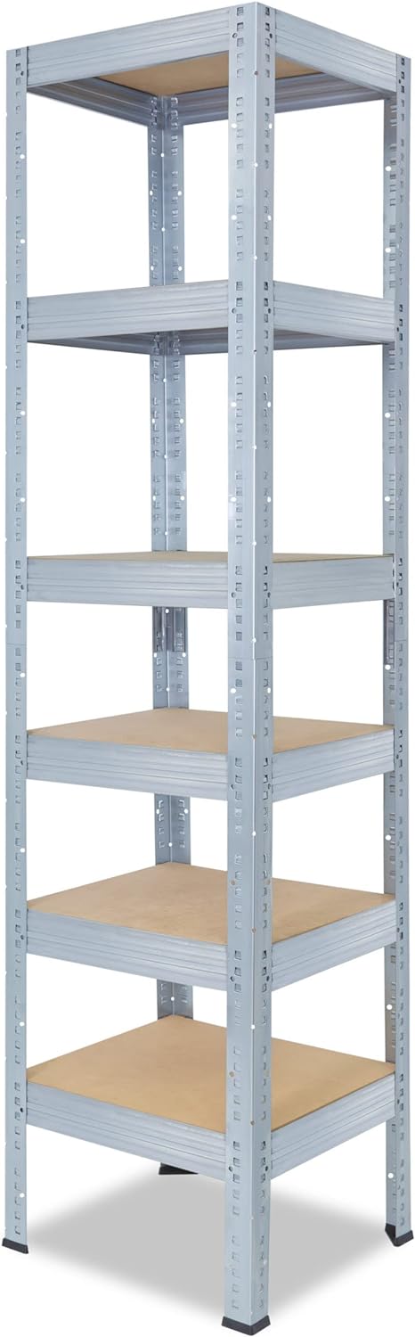 shelfplaza® 200x30x30cm Profi Schwerlastregal verzinkt/Metallregal mit 6 Böden à 166kg Tragkraft/Kel